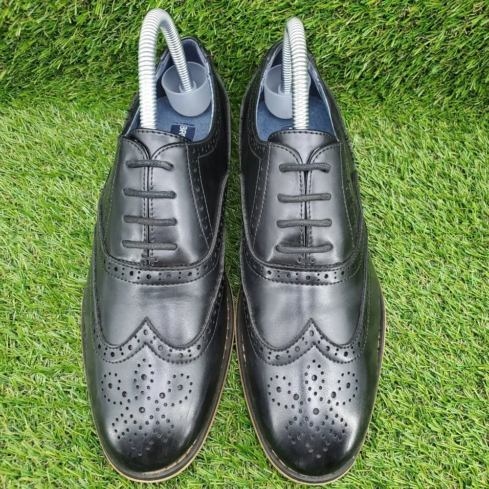 Bruno Marc Prince K2 SIZE 5 Big Kid Boys Wingtip Oxford Dress Shoes Black